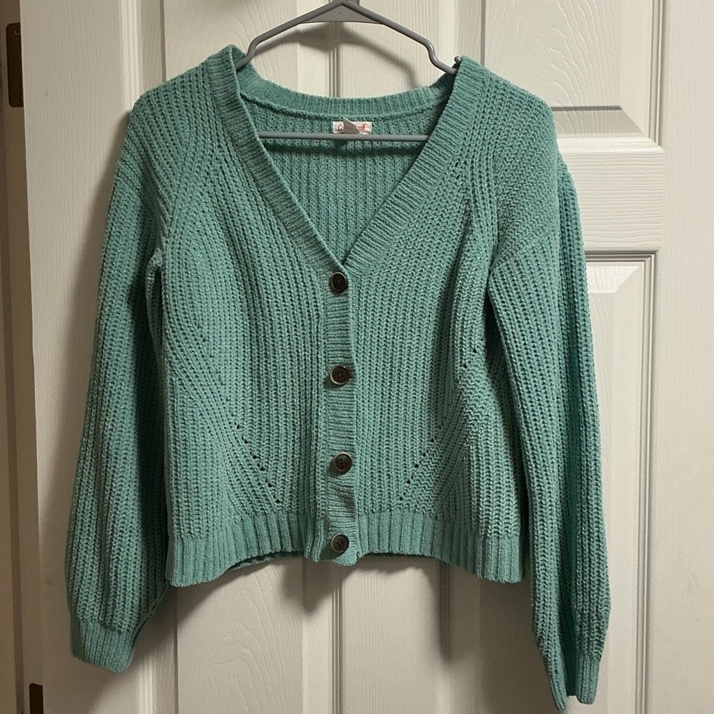 Cat & Jack Girl’s Mint Button-Up Cardigan